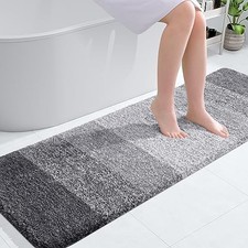 Bathroom Runner Rugs 59x20, Extra Soft Absorbent Microfiber 59" x 20" Grey