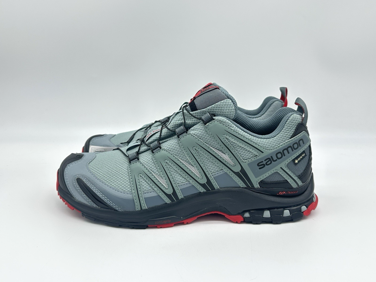 Scarpe da trail running Salomon XA Pro 3D GTX da uomo taglia 12 piombo nero ciliegia 407894