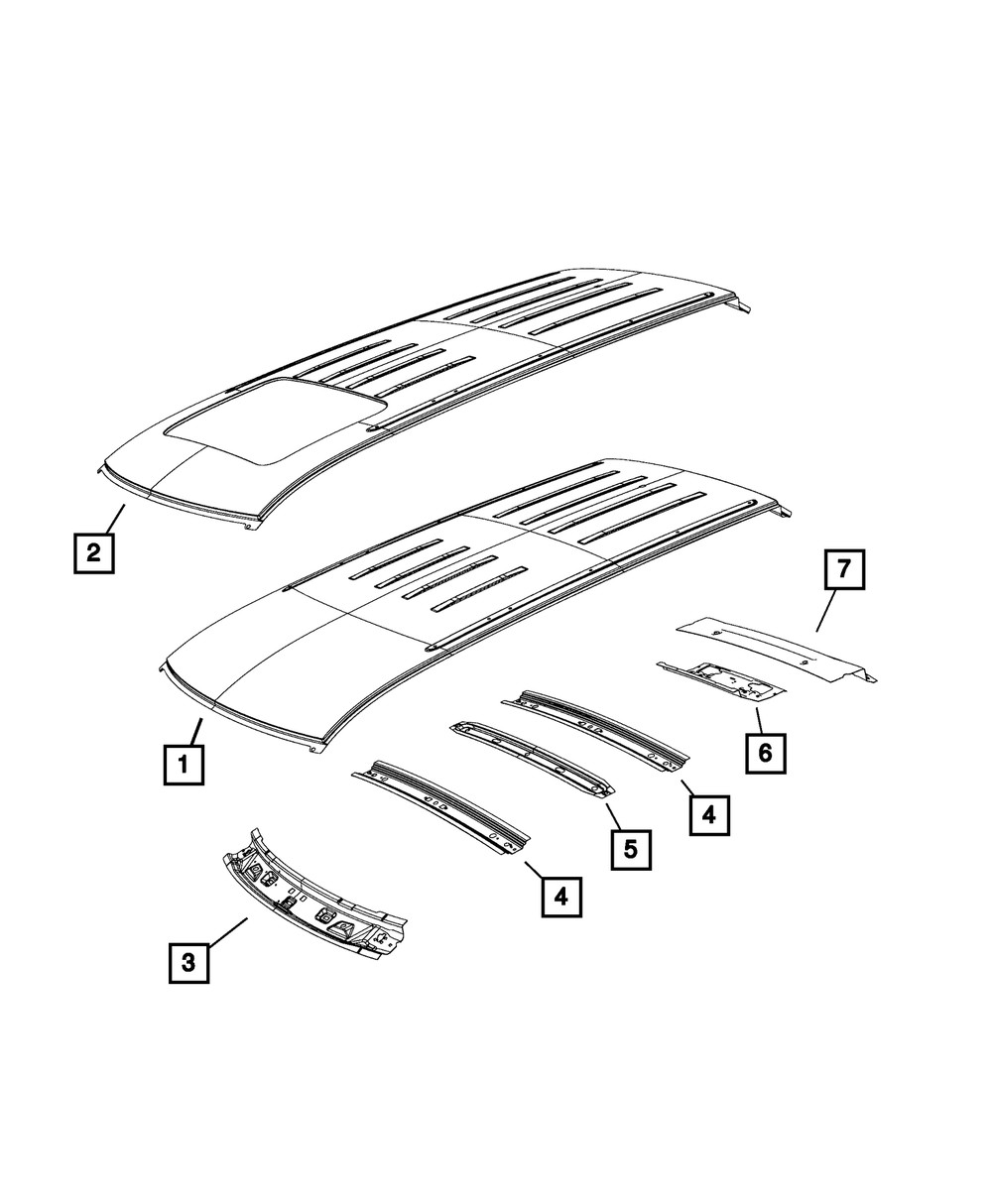 Cabecera trasera superior para Jeep Grand Cherokee WK 2011-2022 (N/P 68036319AB)