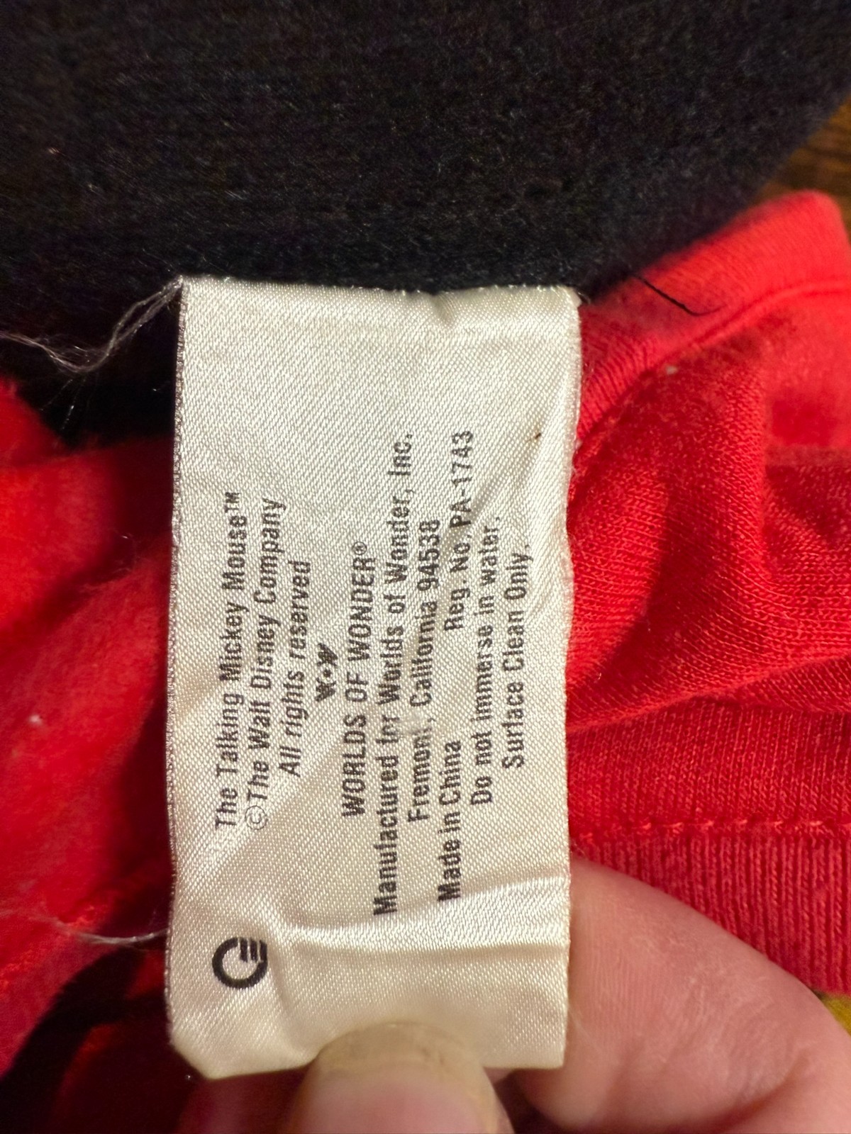 1986 Worlds of Wonder Talking Mickey Mouse Plush w/ Cassette – Tested & Works