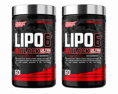 Nutrex Lipo-6 Black Ultra Concentrate 60 Caps | Extreme Potency 2 Pack