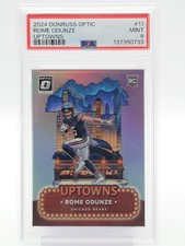 ROME ODUNZE 2024 DONRUSS OPTIC ROOKIE UPTOWNS PRIZM SP #11 BEARS PSA 9 Q0004