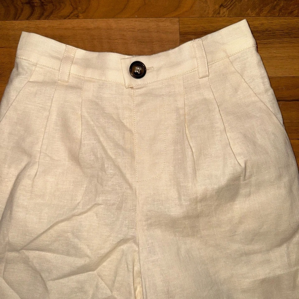 A loves a girls trouser style linen blend tan pant sz 6 preppy lightweight - Image 3 of 4