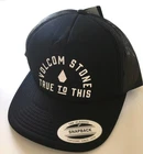 VOLCOM TRUCKER CAP MIX UP CHEESE BLACK Yupoong strapback adjustable HAT CAP Aust