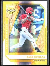 Alex Binelas 2021 Panini Elite Extra Edition Prime Numbers Gold /24 #86