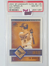 2002 Upper Deck Cal Ripken Jr. SP Legendary Cuts game used bat GM-MT 10 *POP 2*