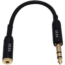 Cess-264 Black 6.35mm To 4.4mm Stereo Headphone Amplifier Adapter Cable