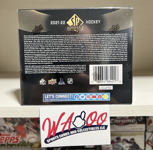 2021/22 Upper Deck SP Authentic Hockey Factory Sealed Hobby Trading Card Box - Picture 2 of 5
