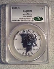 2023-S Reverse Proof Peace Silver Dollar CAC PR70 First Delivery (000)