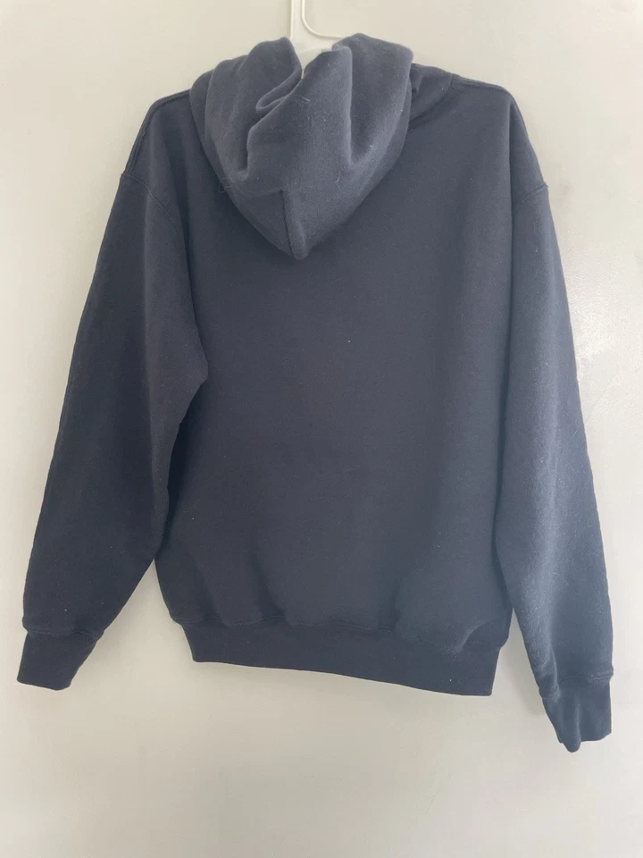 Sudadera con Capucha Hanes Ecosmart Niños Niños Niñas Clásica Negra Sólida Mezcla de Algodón M Foto 4 de 4