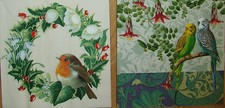 paper napkins,birds,tom-tit,woodpecker,parrots, serviette,33cm-2pcs,decoupage
