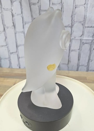 Vintage Kristaluxus 7" Frosted Glass Owl Statue by John Riekes - Picture 9 of 9