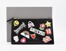 Balenciaga Card Holder Card Case Patchwork Leather Black