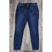 Maurices Womens Size Medium Pockets Skinny Denim Blue Jeans