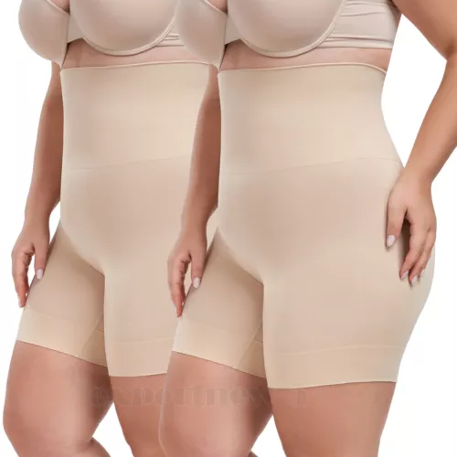 Plus Size Women Smoothing Shapewear Slip Short Tummy Control Slimmer Body Shaper - Picture 24 of 29
