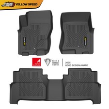Floor Mats Liners Set All Weather TPE Fit For 2008-2021 Nissan Frontier Crew Cab