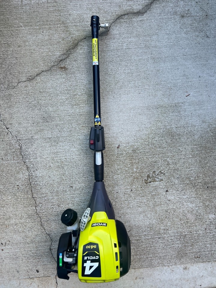 Ryobi 4 Cycle Gas Power Head Untested Pull Cord Stuck eBay