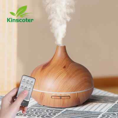 Hochwertiger 500-Ml-Aromatherapie-Diffusor Für Ätherische Öle, Holzmaserung.