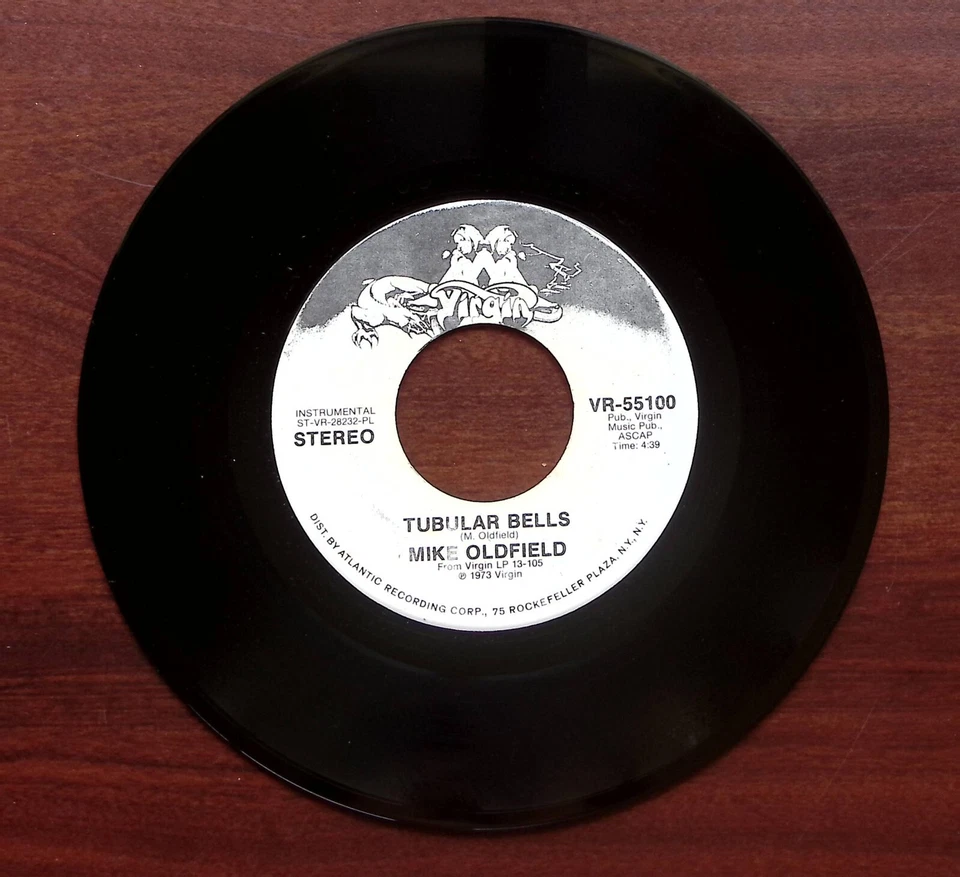 MIKE OLDFIELD TUBULAR BELLS/(NOW THE ORIGINAL...) VIRGIN RECORDS VINYL 45 64-29 - Image 3 of 3