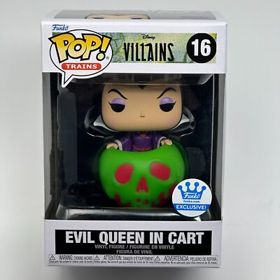 Funko Pop Trains EVIL QUEEN IN CART Shop Exclusive Disney Villains 16 HIGH GRADE