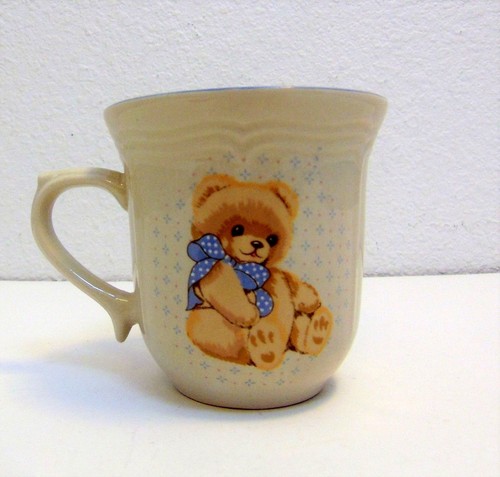 Tienshan Stoneware Motif Blue Theodore Teddy Country Bear Cup/Mug - Picture 3 of 6