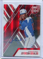 2017 Elite Extra Edition Status Red Die Cut Jeferson Geraldo Auto 56/75