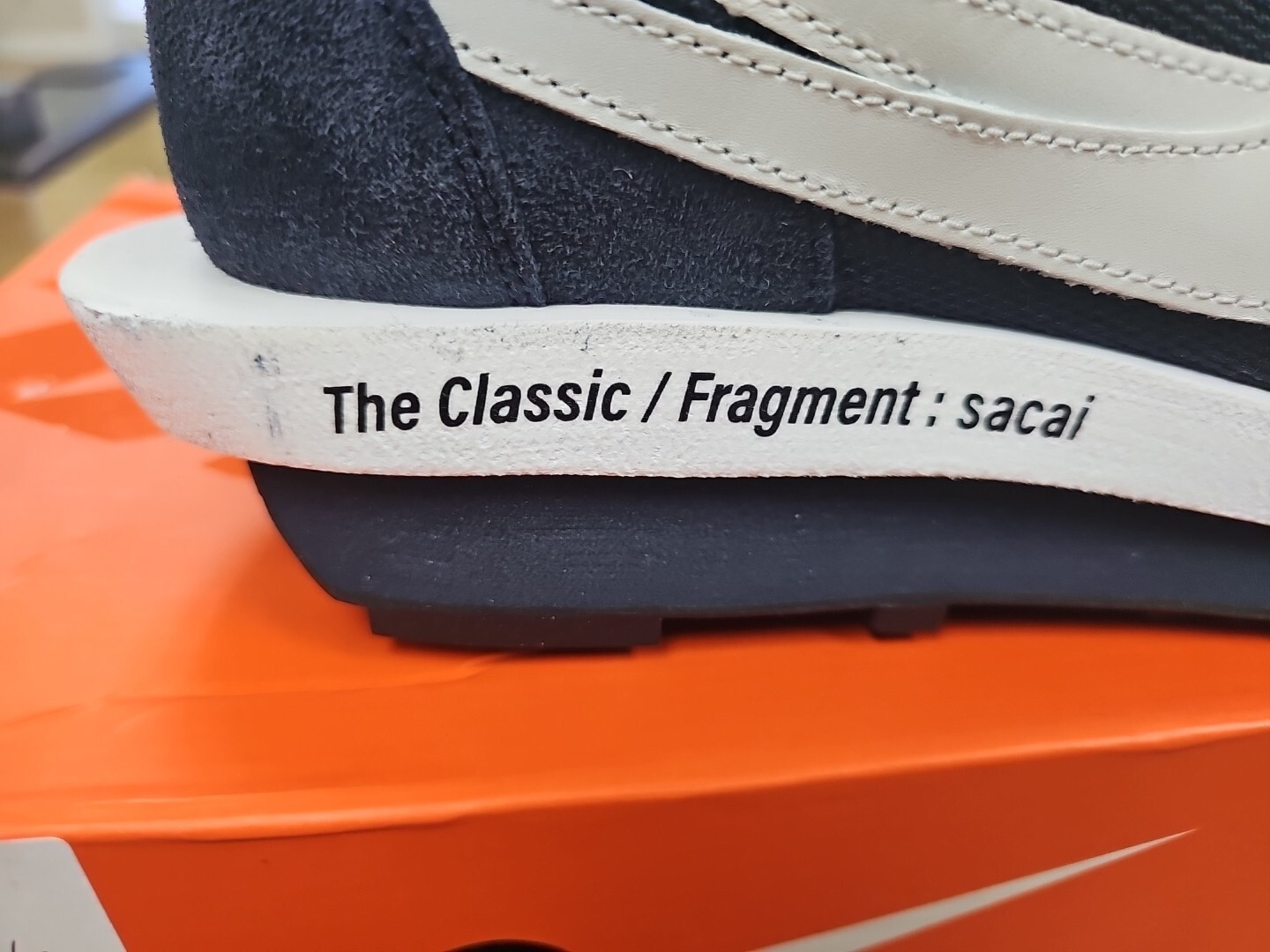 SACAI X NIKE Nike LDV Waffle x Fragment Design x sacai basse"" blu annerato"" taglia 12 NUOVE