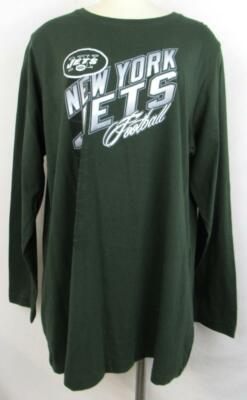 New York Jets Womens Plus Size 1X or 2X Long Sleeve T-Shirt AJET 132