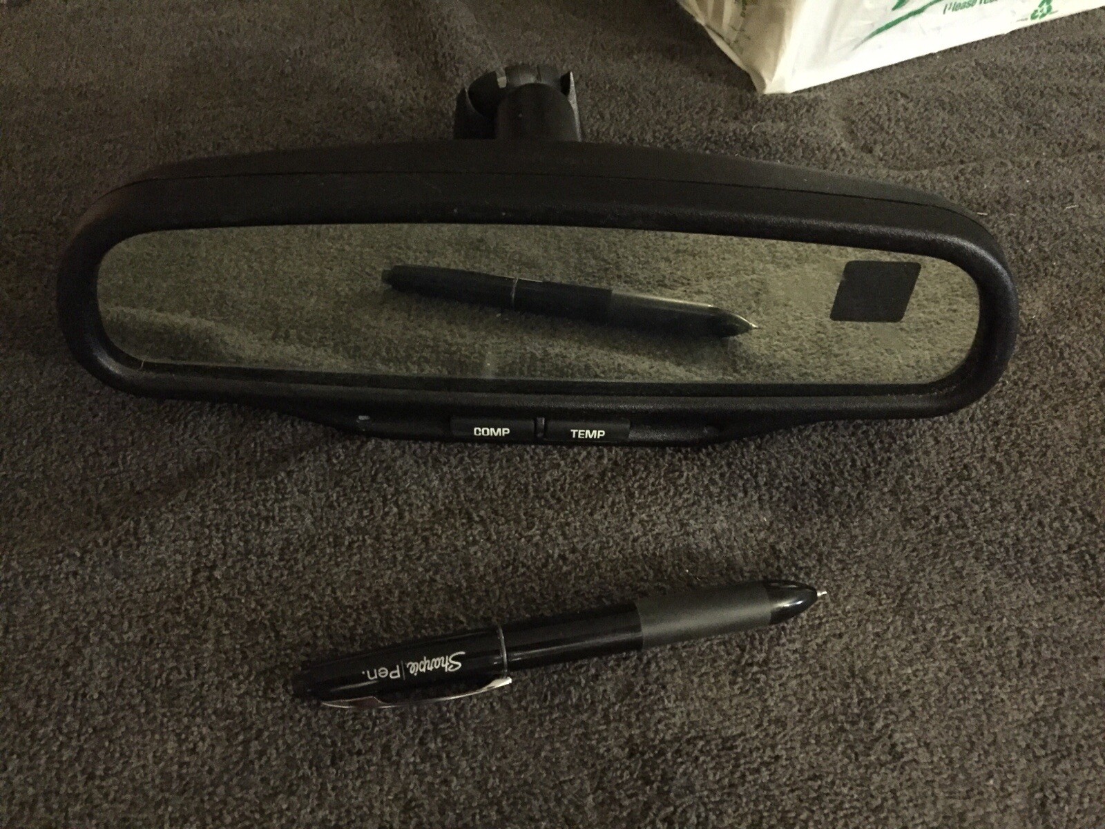 Rear View Mirror With Compass & Temp OEM Black. 2J121L1A0359 eBay