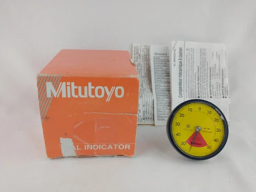 Mitutoyo Dial Indicator Model 2960T Back Plunger Metric 0 -0.1mm Range 0.01mm