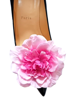 Pink Color Clips for Shoes (2 pcs), Flower Shoe Clips, Prom Shoe