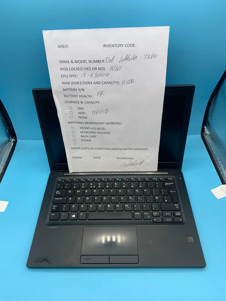Dell Latitude 7280 i5-6300U 12.5" LAPTOP, 8GB RAM, 128GB SSD, WIN10 (OFFERS OK) - Image 2 of 4