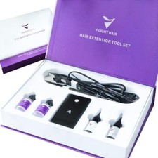 V Light Hair Extensions Kit V Light Hair Extensions Set for tape bulk human hair