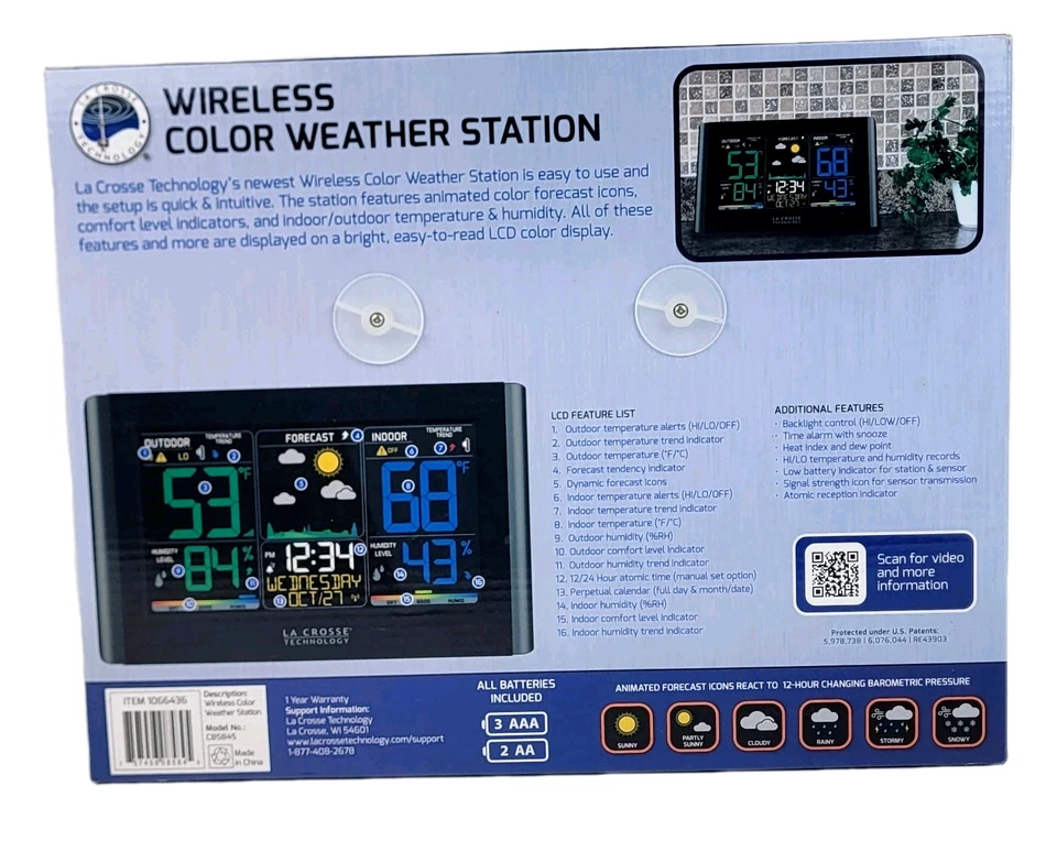 Wireless Color Weather Station C85845 La Crosse Technology ~ NIB - Image 3 of 4