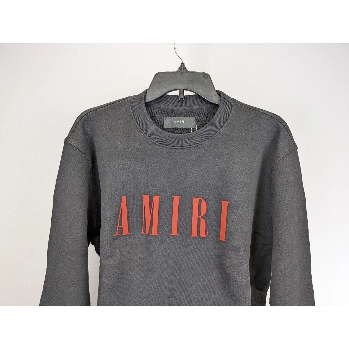 Felpa girocollo Amiri Core logo nero rosso nuova con etichetta small