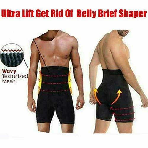 Pantalones cortos boxer de compresión cintura alta para hombre barriga más delgados moldeador de cuerpo - Imagen 5 de 15