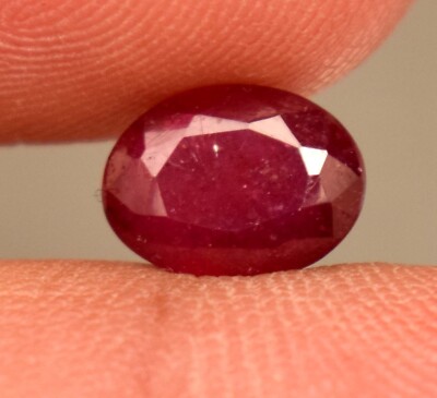 Natural Mozambique Red Ruby certified Loose Gemstone 1.55Oval Cut Loose Gemstone