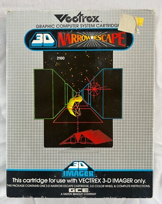 VECTREX 3D NARROW ESCAPE COMPLETE GCE 1983 TESTED NICE VGC LOOK G2U