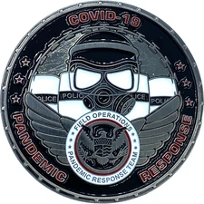 BB-021 CBP Field Operations Pandemic Response Team Thin Blue Line Police Challen