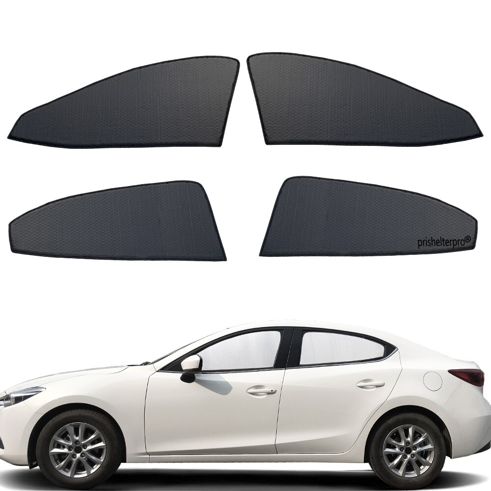 Fit For Mazda 3 Sedan 2014-2018 Side Window Black Silver Privacy
