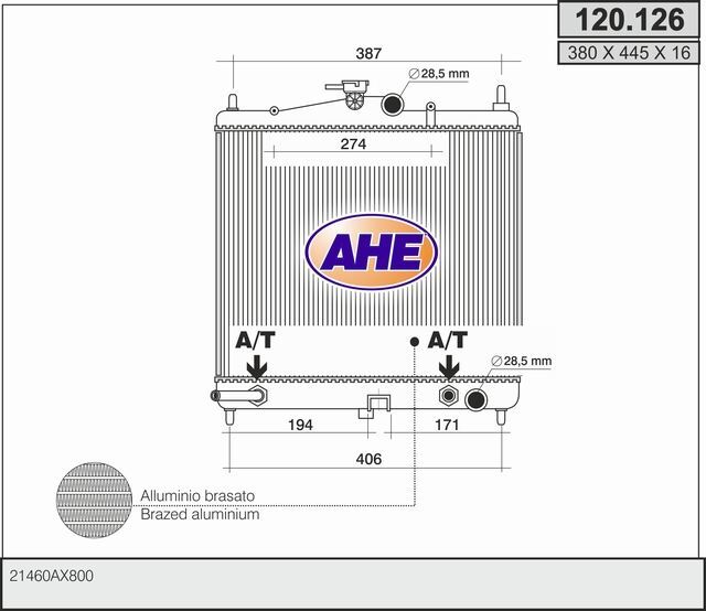 Radiateur Note 1.4 résistant aux fuites pour réparer le système de refroidissement Micra 1.6