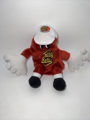 Jelly Belly Raspberry Beanie Plush 1st Crop Jan 2000 Key-chain W Clip 7''