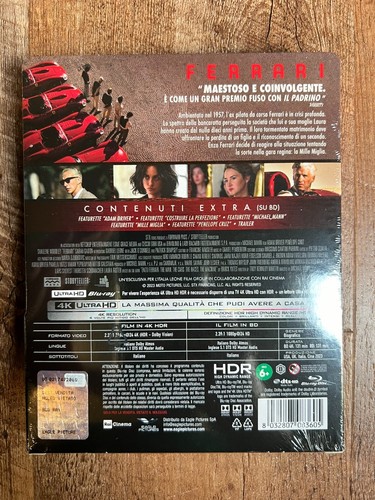 Michael Mann's Ferrari w. Steelbook (4K UHD + Blu-ray, Import, Region Free) NEW - Picture 2 of 6