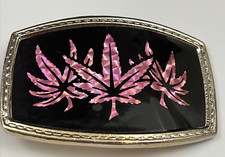 Pot Leaf Marijuana Weed Vintage Belt Buckle