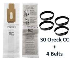30 Oreck CC Allergen Vacuum Cleaner Bags  4 Belts Fit XL XL2 Upright Models