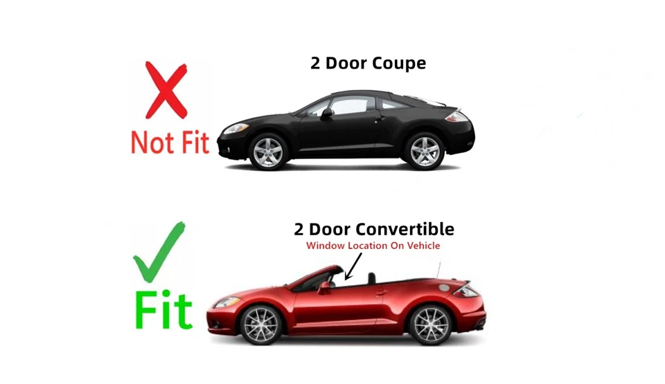 Fit 2007-2012 Mitsubishi Eclipse Convertible Driver Left Front Door Window Glass Foto 3 de 4