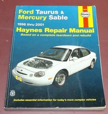HAYNES Ford Mercury Taurus Sable 96 to 01 Service Repair Manual Auto Car 36075