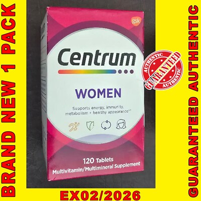 Centrum Women Multivitamin Multimineral Tablets - 120 Count EX2/2026