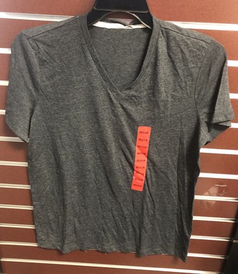 Abbot & Main Trim Fit V-Neck T-Shirt (Medium, Charcoal Grey) (849666013692)