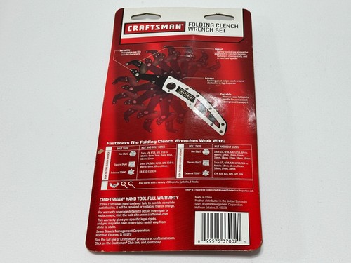 NOS Craftsman Tools 30879 Folding Clench Wrench Set 6” & 8” - Picture 4 of 7